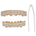 thumbnail image 2 of Teeth Set, Safe To Use Convenient To Use Hip Hop Teeth Grills  for  Parties for Men and Women Golden, 2 of 8