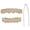 Gold, variant on Rupoun Hip Hop Teeth Grills Set Silver Plated Iced Out Teeth Decoration for Men Women 3.54 inches / 9 cm