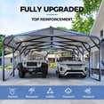 thumbnail image 2 of MUCHANT 20’X20’ Outdoor Heavy-Duty Carport Galvanized Steel Roof with Reinforced Stable Triangle Frame & Enhanced Base for Car, Pickup and Truck, 2 of 8