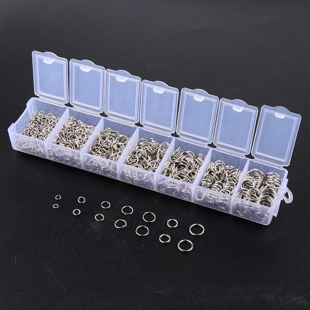 1500pcs Anillos de Salto Abiertos 3 Mm 4 Mm 5 Mm 6 Mm 7 Mm 8 Mm para Joyería Que Hace Hallazgos - Plata Macarena Anillos de salto abiertos