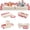 Pink & White, variant on GlowPlume 12-Piece Modular Foam Sofa Convertible Sectional Lounge Chair Play Mat Set Pink White Corduroy