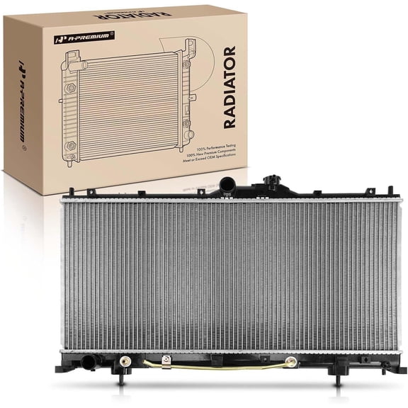 A-Premium Engine Coolant Radiator Assembly with Transmission Oil Cooler Compatible with Mitsubishi Eclipse 2006-2012, 2.4L 3.8L, Automatic Transmission, Replace# MI3010211, MN180281
