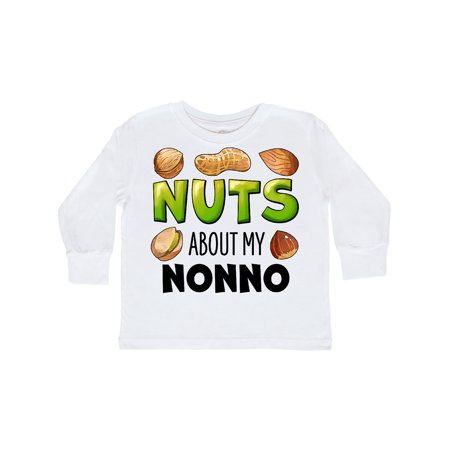 

Inktastic Nuts About My Nonno Peanut Almond Pistachio Gift Toddler Boy or Toddler Girl Long Sleeve T-Shirt