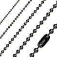 thumbnail image 2 of Gold Ball Chain 316L Stainless Steel Necklace 4mm Wide 15-20 Long Inch Mens Womens Fantasy Forge Jewelry, 2 of 4