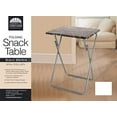 thumbnail image 3 of J&V TEXTILES Multi-Purpose Sturdy and Durable Decorative Bedside Laptop Snack Cocktails TV Folding Table Tray Desk Bedside Laptop Snacks Brown Marble, 3 of 3