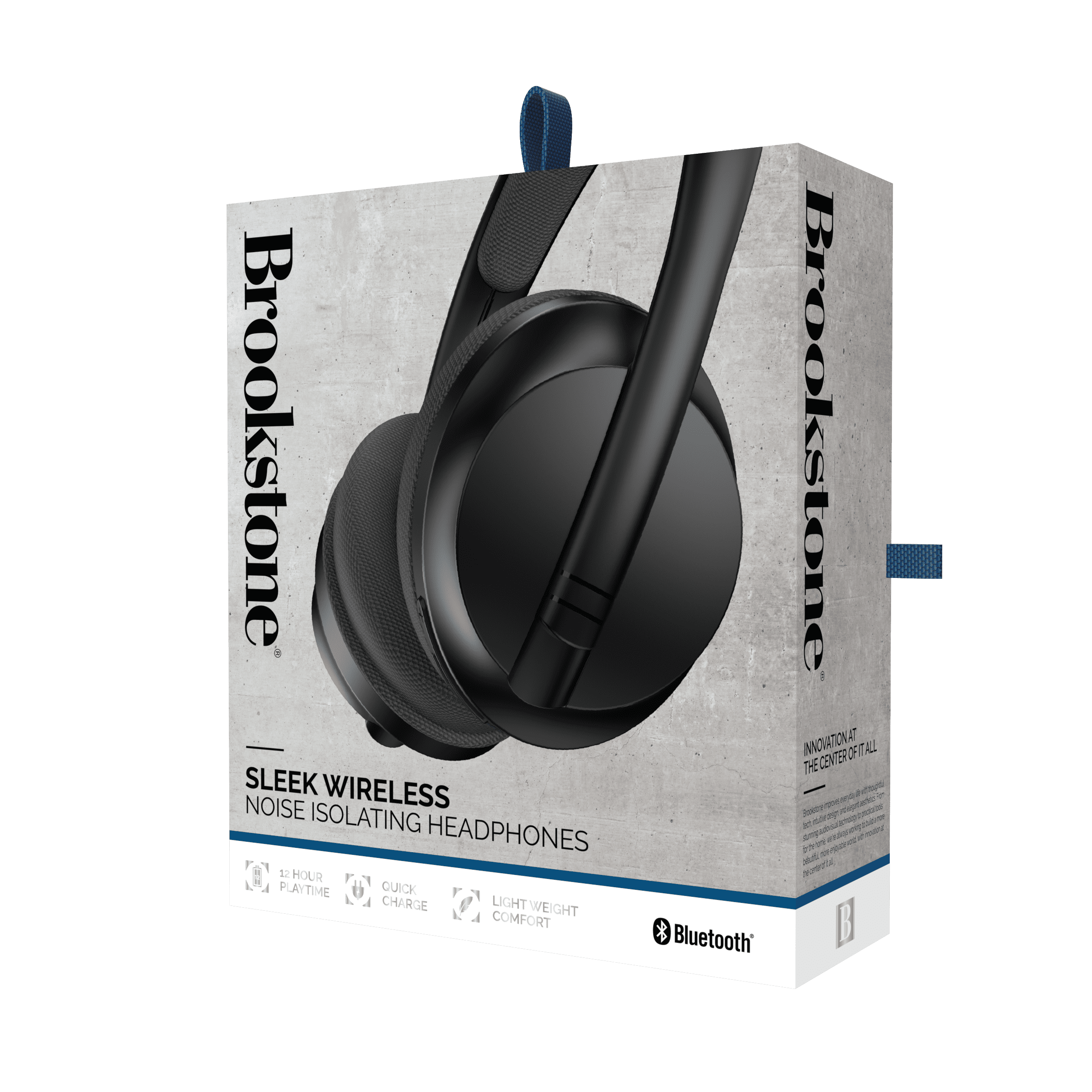 Brookstone Sleek Wireless Noise-Isolating Headphones with