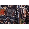 thumbnail image 6 of Men's Casual Button Down Linen Shirts - Short Sleeve, Stand Collar, Floral Pattern, 6 of 7