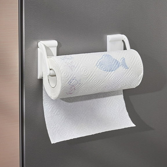 AFQH 1 Pcs Magnetic Towel Holder Kitchen Paper Towel Holder Separate Storage Rack Toilet Paper Storage For Bathroom Home Decoration Accessories