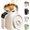 White, variant on Automatic Stirring Coffee Cup with Temperature Display, Rechargeable Coffee Mug, 13.5oz Self-Stirring Mug with Lid, Stainless Steel Material Suitable for Coffee, Milk, and Other Beverages (Black)