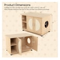 thumbnail image 5 of Cat Litter Box Enclosure with Sisal Scratching Doors, Adjustable Metal Feet - Furniture Protector, Hidden Litter Box, Cat House, Side Table, 5 of 9