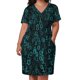 thumbnail image 2 of Vestido largo suspendido de datos binarios para mujer, de noche, con bolsillos y diseño de nubes., 2 of 6