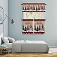 thumbnail image 5 of Christmas Tree Kitchen Curtains Sets for Windows 36 Inch Length, Xmas Tree Vintage Red Black Plaid Rod Pocket Window Treatments Tier Curtains and Valances Set for Bedroom/Bathroom, 5 of 8