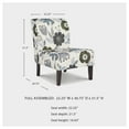 thumbnail image 7 of Signature Design by Ashley Triptis Accent Chair, Armless, Floral Pattern Upholstery, Ivory/Blue/Charcoal/Brown, 7 of 7