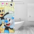 thumbnail image 6 of Cuphead Mugman Ms. Chalice Shower Curtain Bathroom Decor Polyester Waterproof Bath Curtains With Hooks 60x72 Inches, 6 of 8