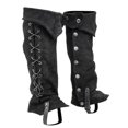 thumbnail image 3 of Pirate Boot Cover Steampunk Renaissance Knight Leather Pirate Boot Tops Warrior Costume Accessories Black, 3 of 9