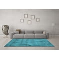 thumbnail image 3 of Ahgly Company Indoor Round Abstract Light Blue Contemporary Area Rugs, 5' Round, 3 of 4