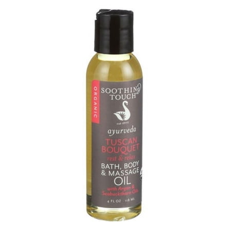 Soothing Touch Ayurveda Organic Bath, Body And Massage Oil Tuscan Bouquet, 4 oz