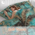 thumbnail image 4 of 3 Piece Boho Coastal Beach Duvet Cover Set Full Size,Microfiber Comforter/Quilt Cover with Corner Ties and 2 Pillowcases,Summer Ocean Tropical Tree Flower All Season Soft Bedding with Zipper Closure, 4 of 8