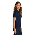 thumbnail image 3 of Gildan Women's Softstyle Pique Polo, Short Sleeve Cotton Shirt, Semi-Fitted, Navy, Pack 1, S-2XL, 3 of 6