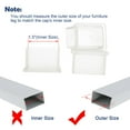 thumbnail image 3 of Clear Chair Leg Caps Feet Furniture Floor Protector 8pcs 1"x1.5" (25x38mm), 3 of 7