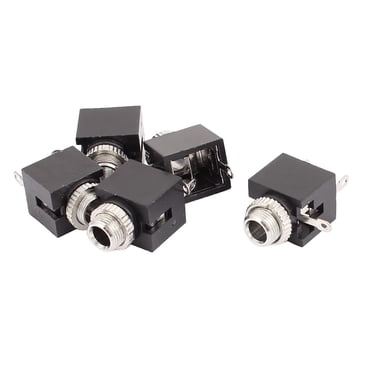 6Pcs PCB Mount 3.5mm 5 Pin Socket Stereo Jack Audio Video Connector ...