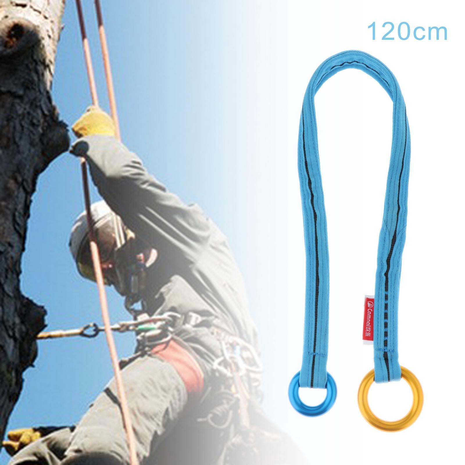 Wswqop Tree Arborist Friction Saver, Retrievable Anchor, Durable Climbing Rope And Camp Cambium Saver for Rock Climbing Hiking Camping Outdoor Exploring , Blue 120cm