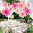 thumbnail image 3 of FWSA WRAPS Paper Flowers Fan Decoration for Wall, Birthday Party Decor, Hanging Paper Fans, Paper Flower Wall Decor Set of 9 (Light Pink, Pink, Rose Red), 3 of 7