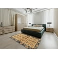 thumbnail image 4 of Ahgly Company Indoor Square Abstract Chrome Gold Yellow Abstract Area Rugs, 5' Square, 4 of 6
