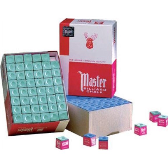 Master Pool Cue Chalk - Gross 144 Pieces - Green