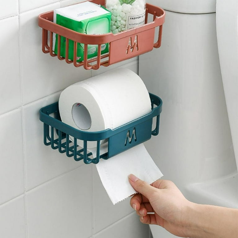 Tagold Christmas Savings Clearance! Adhesive Stainless Steel Bathroom Toilet Paper Holder for Bathroom & Kitchen, Size: 6.63 x 2.73 x 1.95
