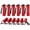 Red, variant on Stcellnmex Bright Aluminum Mini LED Handheld Flashlights With Lanyard For Emergency Camping Hiking Party Red 12 Pcs