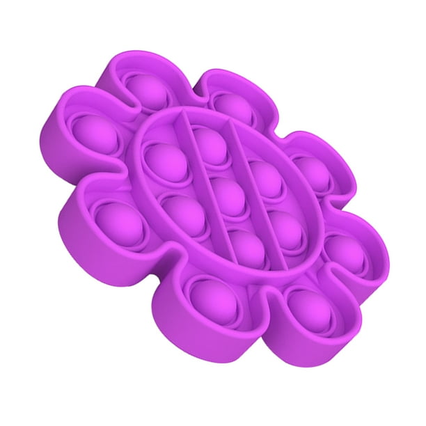 Vogacara Push Bubble Juguete sensorial Autismo Necesidades especiales Divertido Antiestrés Juguetes para aliviar el estrés para Juguetes Violeta Flor Vogacara FN000172-04