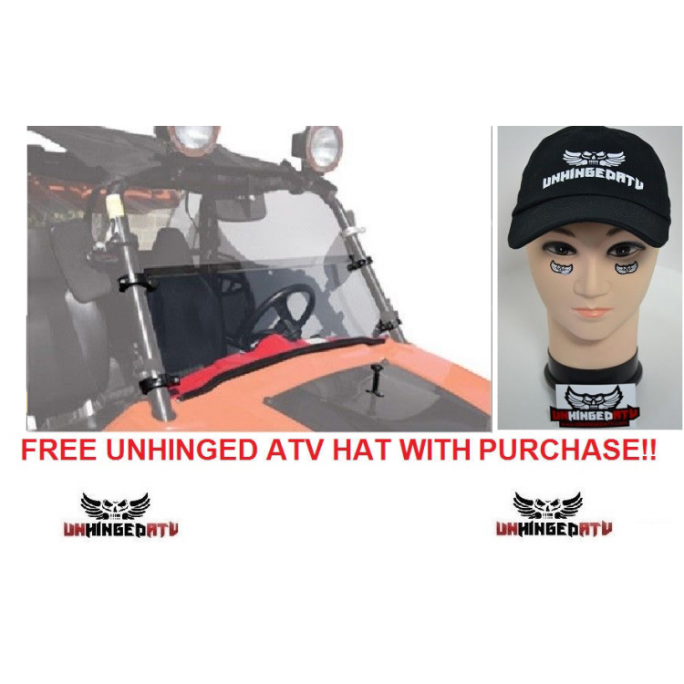 Tusk UTV Hinged Windshield +2-inch and 