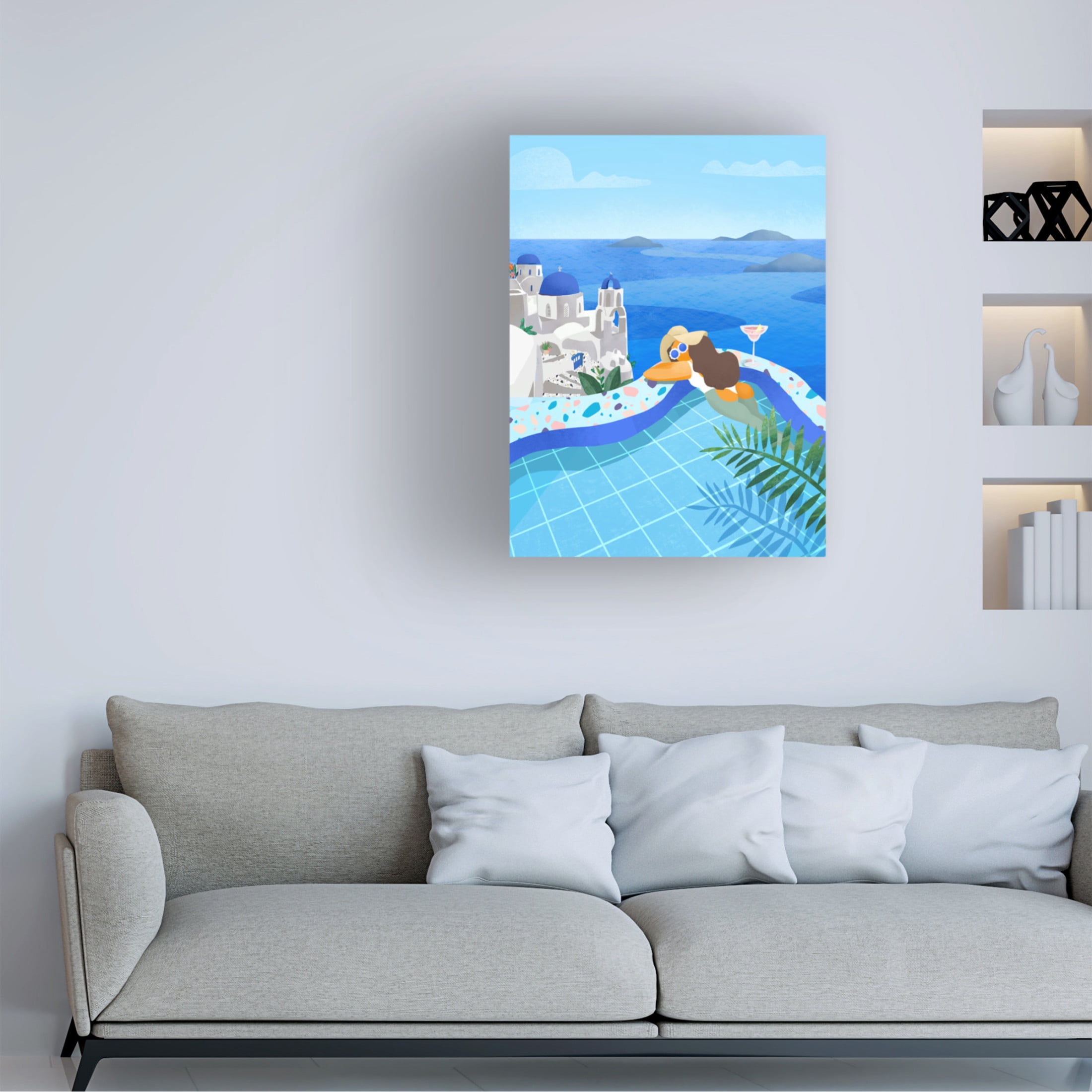 Trademark Fine Art Petra Lizde Summer in Greece Canvas Wall Art