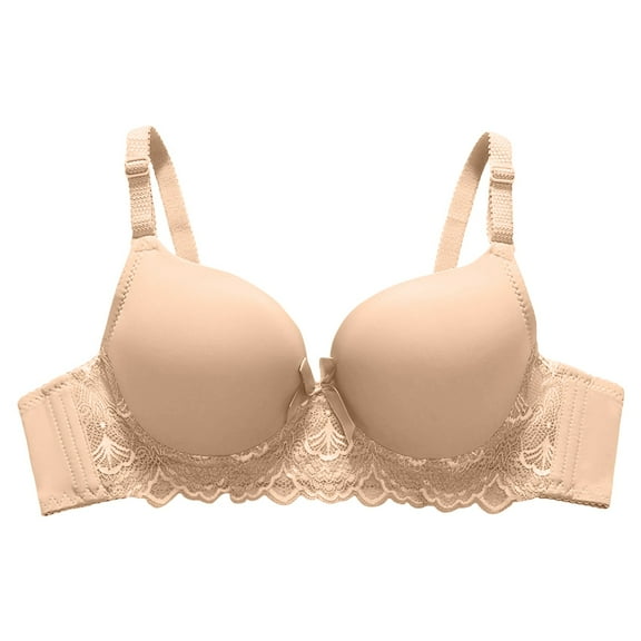 Seductiva Clothing Women Full Coverage Bra Lace Adjusted Lingerie Women's Thickened Bra with Small and Large Side