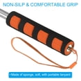 thumbnail image 3 of Unique Bargains Telescopic Handheld Flagpoles 2M Sponge Handle Pole w Clips 9 Sections Orange, 3 of 7