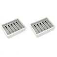 thumbnail image 1 of 2X Cerámico Jabonera Jabonera de Acero Inoxidable para Baño Y Ducha de Doble Capa de Drenaje de Caja de Jabón, 1 of 5
