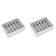 thumbnail image 1 of 2X Cerámico Jabonera Jabonera de Acero Inoxidable para Baño Y Ducha de Doble Capa de Drenaje de Caja de Jabón, 1 of 5