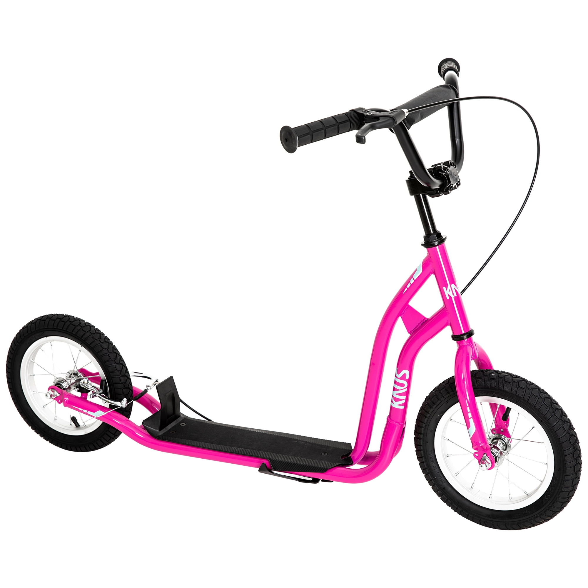 CIPACHO Youth Scooter Kick Scooter for Kids 5+ with Adjustable Handlebar 12" Front and Rear Dual Brakes Inflatable Wheels, Pink CIPACHO Youth Scooter Kick Scooter for Kids 5+ with Adjustable Handlebar 12" Front and Rear Dual Brakes Inflatable Wheels, Pink