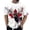 White, variant on Mens Workout Shirt Maple Leaf Graphic Print Short Sleeve Crew Neck Mens New Clothing,White,XL