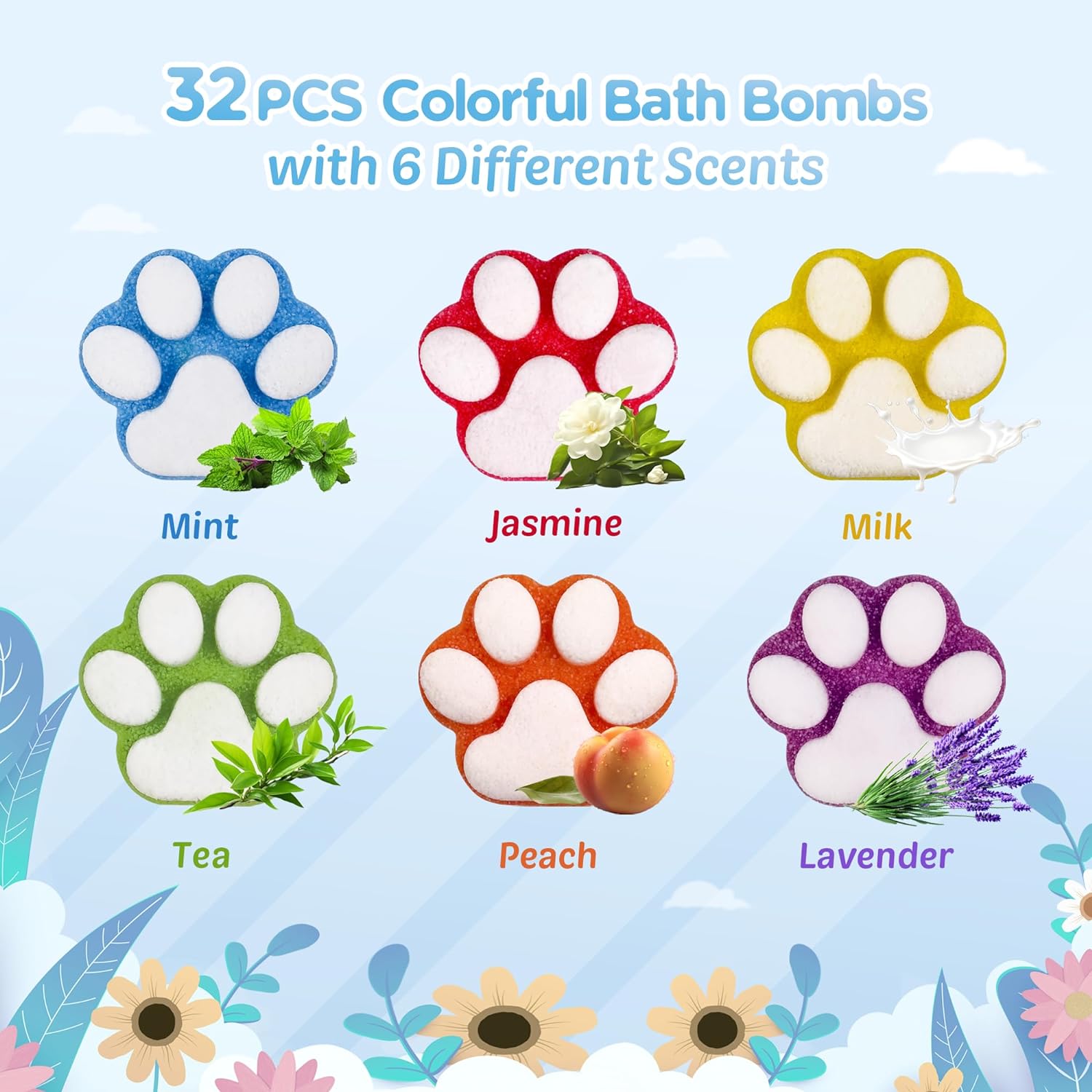 PickMora 32-Piece Bath Bombs for Kids with Surprise Toys photo 4
