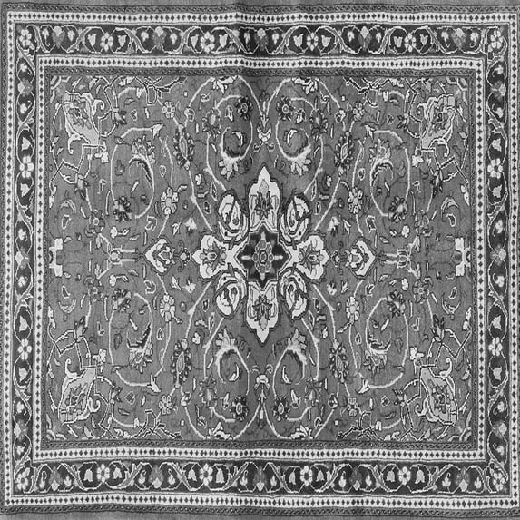 Ahgly Company Indoor Square Persian Gray Traditional Area Rugs, 7' Square