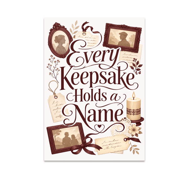 Every Keepsake Holds a Name - Sentimental Decor Enthusiast - 13x19 Poster Print