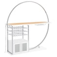 thumbnail image 2 of Pemberly Row Home Bar Table with LED Lighting and Wine Storage in White Chrome, 2 of 6