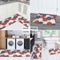 thumbnail image 5 of Geometric Flower and Dahlia Beige Anti Fatigue Kitchen Rugs Set Of 2, Non Slip Washable Decorative Floor Mats for Kitchen Sink Laundry, 17"x30" and 17"x47", 5 of 6