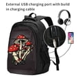 thumbnail image 2 of Balery Red Mushrooms Mochila con carga USB para hombre y mujer - Mochila impermeable y antirrobo para portátil con puerto USB para viajes, trabajo, estudios y universidad, 2 of 7