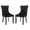 Black, variant on Tcbosik Button Tufted Dining Chairs Set of 2, Upholstered Velvet Chair with Button Tufted Back & Solid Wood Legs for Living Room, Kitchen, Gray & Black