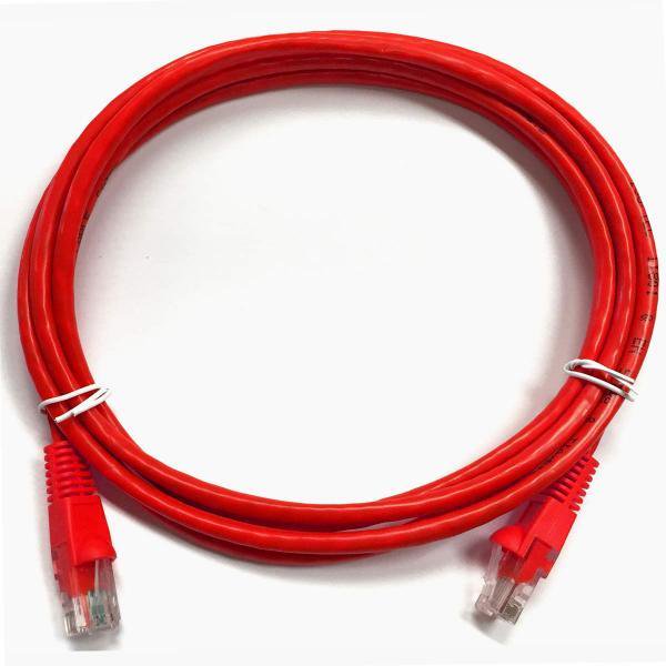 SyncWire Cat5e Ethernet Network Cable Bare Copper 24 AWG FT4 UTP ETL cUL 3ft Red