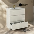 thumbnail image 3 of Liberte 30" Freestanding Bathroom Vanity in White Oak with Sink Top, 3 of 10