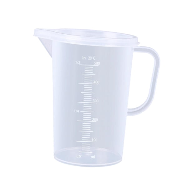 Taza medidora, utensilios de cocina, marcas claras, multifuncional, fácil de verter con pico. 500 ml
